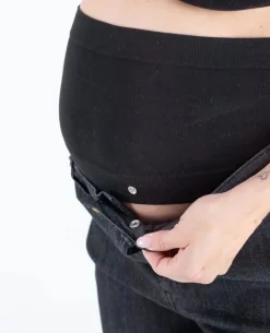 Cache Cœur Ceintures De Grossesse|Jeans-Bandeau de grossesse sans couture Belt noir