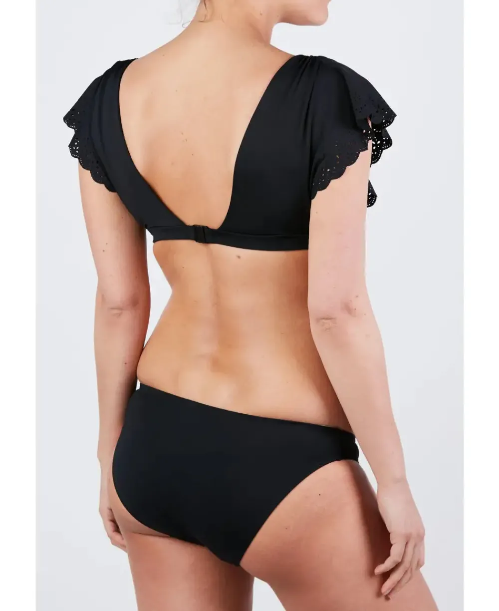 Cache Cœur Maillots De Bain De Grossesse|Maillots De Bain Allaitement-Bikini de grossesse Bloom Noir