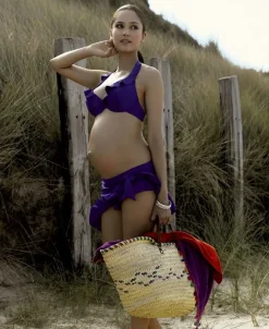 Cache Cœur Maillots De Bain De Grossesse|Maillots De Bain Allaitement-Bikini de maternité avec armatures Salsa Violet
