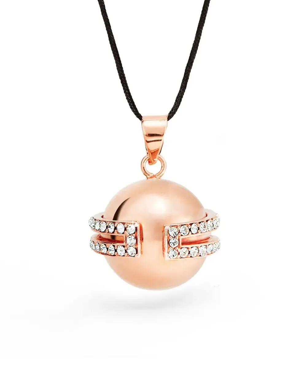Cache Cœur Bolas De Grossesse|Bolas De Grossesse-Bola de grossesse - Déesse - Doré Or Rose - Cristaux Swarovski