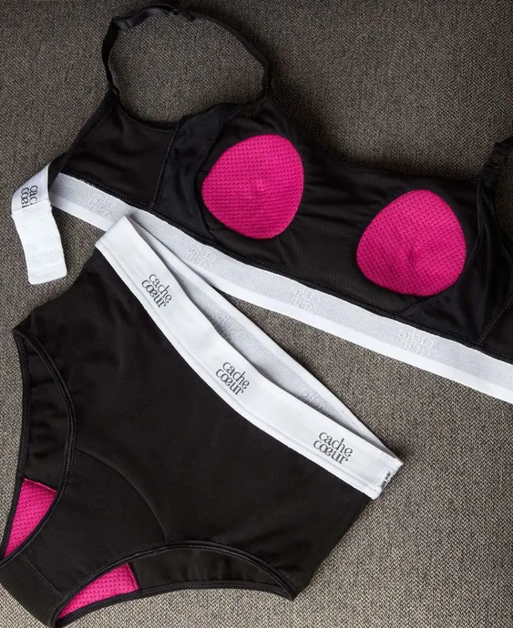 Cache Cœur Coussinets D'allaitement|Coussinets D'allaitement Lavables-Brassière d'allaitement absorbante Bodyguard noir