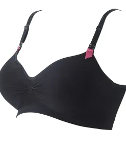 Cache Cœur Soutiens-gorge Sans Armatures|Soutiens-gorge Sans Armatures-Brassière d'allaitement essentiel Noir