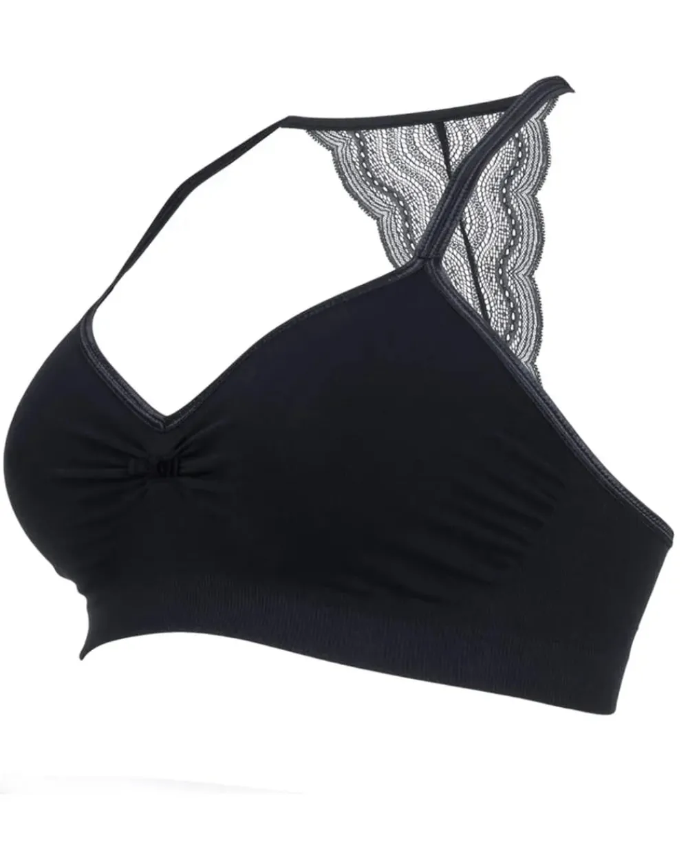 Cache Cœur Soutiens-gorge Sans Armatures|Soutiens-gorge Sans Armatures-Brassière de grossesse et d'allaitement Serenity Noir