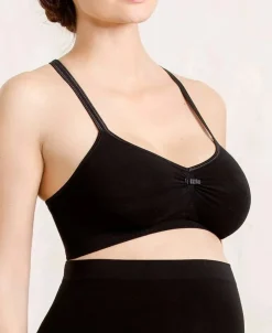 Cache Cœur Soutiens-gorge Sans Armatures|Soutiens-gorge Sans Armatures-Brassière de grossesse et d'allaitement Serenity Noir