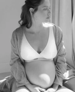 Cache Cœur Soutiens-gorge Sans Armatures|Soutiens-gorge Sans Armatures-Brassière de maternité et d'allaitement Life blanc