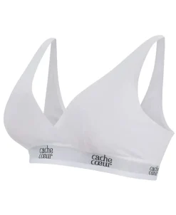 Cache Cœur Soutiens-gorge Sans Armatures|Soutiens-gorge Sans Armatures-Brassière de maternité et d'allaitement Life blanc