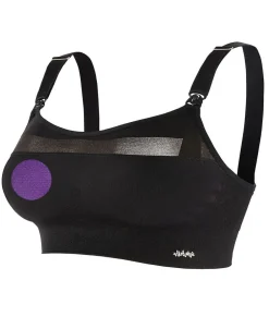 Cache Cœur Sportswear De Maternité|Soutiens-gorge Sans Armatures-Brassière de sport de grossesse et d’allaitement Woma noir