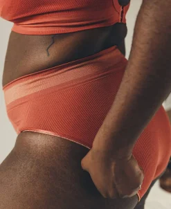 Cache Cœur Culottes De Grossesse|Culottes Et Shortys-Cache Coeur x Tajine Banane : Culotte taille haute post-partum Mom Terracotta