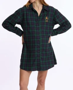 Cache Cœur Homewear|Nuisettes Grossesse-Chemise de nuit de grossesse et d’allaitement Teddy vert