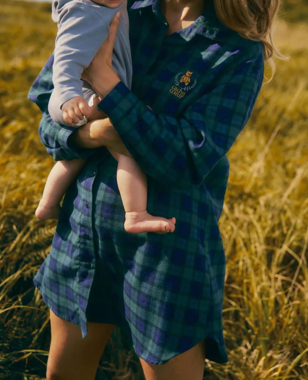 Cache Cœur Homewear|Nuisettes Grossesse-Chemise de nuit de grossesse et d’allaitement Teddy vert