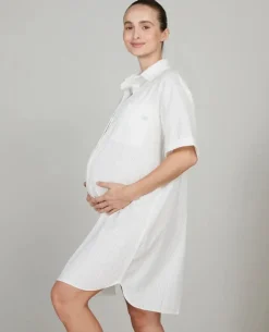 Cache Cœur Homewear|Pyjamas & Homewear-Chemise de nuit de grossesse et d’allaitement Paulette