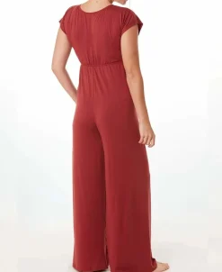 Cache Cœur Homewear|Pyjamas Grossesse-Combinaison de grossesse et d’allaitement Origin terracotta