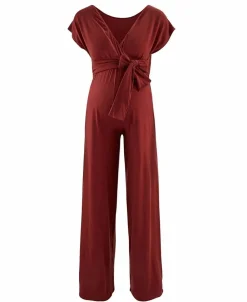 Cache Cœur Homewear|Pyjamas Grossesse-Combinaison de grossesse et d’allaitement Origin terracotta
