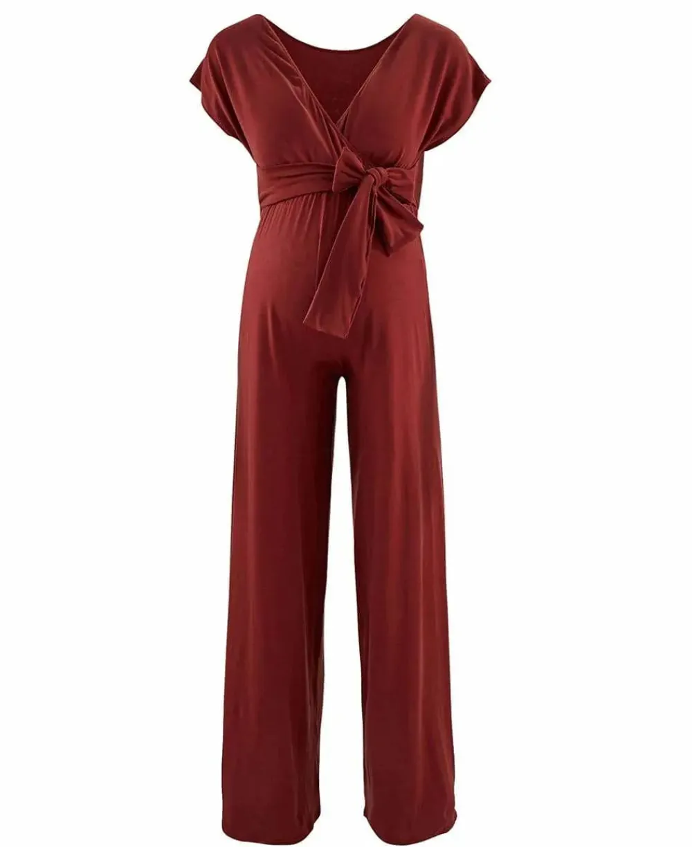 Cache Cœur Homewear|Pyjamas Grossesse-Combinaison de grossesse et d’allaitement Origin terracotta