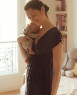 Cache Cœur Homewear|Pyjamas Grossesse-Combinaison de grossesse et d’allaitement Origin indigo