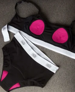 Cache Cœur Coussinets D'allaitement|Coussinets D'allaitement Lavables-Culotte menstruelle ultra absorbante Bodyguard noir