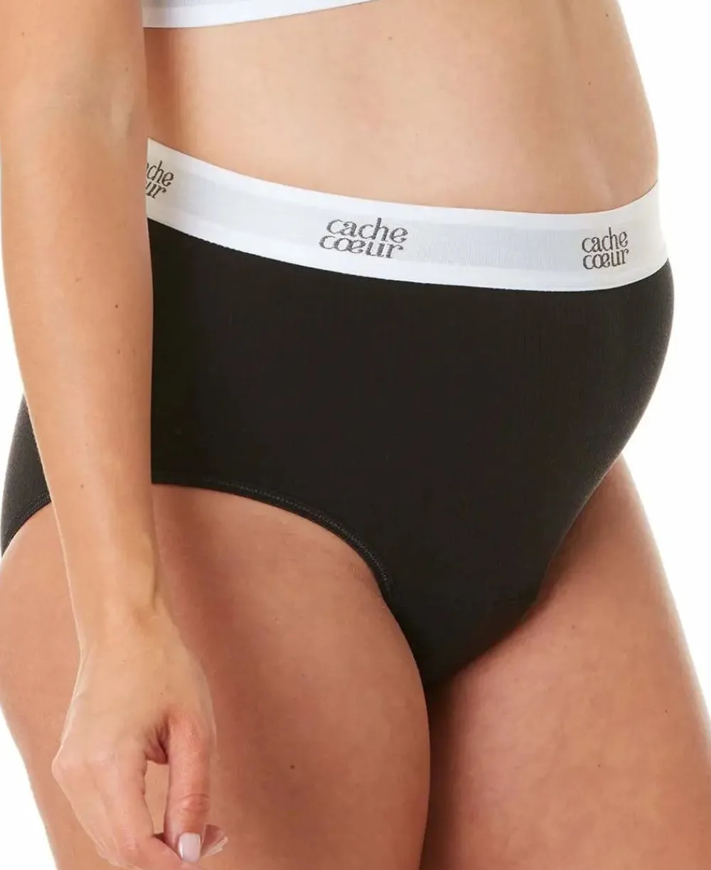 Cache Cœur Coussinets D'allaitement|Coussinets D'allaitement Lavables-Culotte menstruelle ultra absorbante Bodyguard noir
