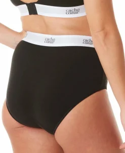 Cache Cœur Coussinets D'allaitement|Coussinets D'allaitement Lavables-Culotte menstruelle ultra absorbante Bodyguard noir