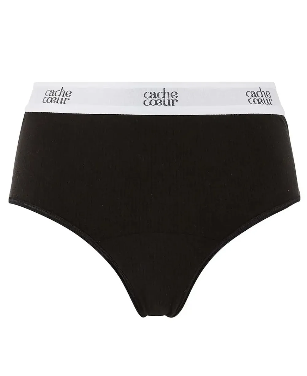 Cache Cœur Coussinets D'allaitement|Coussinets D'allaitement Lavables-Culotte menstruelle ultra absorbante Bodyguard noir