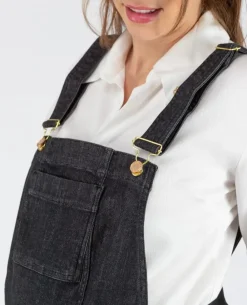 Cache Cœur Jeans-Haut de salopette en jean Charlie Noir