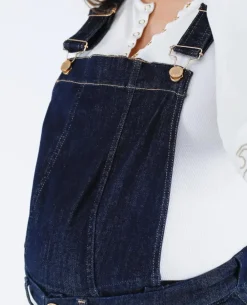 Cache Cœur Jeans-Haut de salopette en jean Stone brut