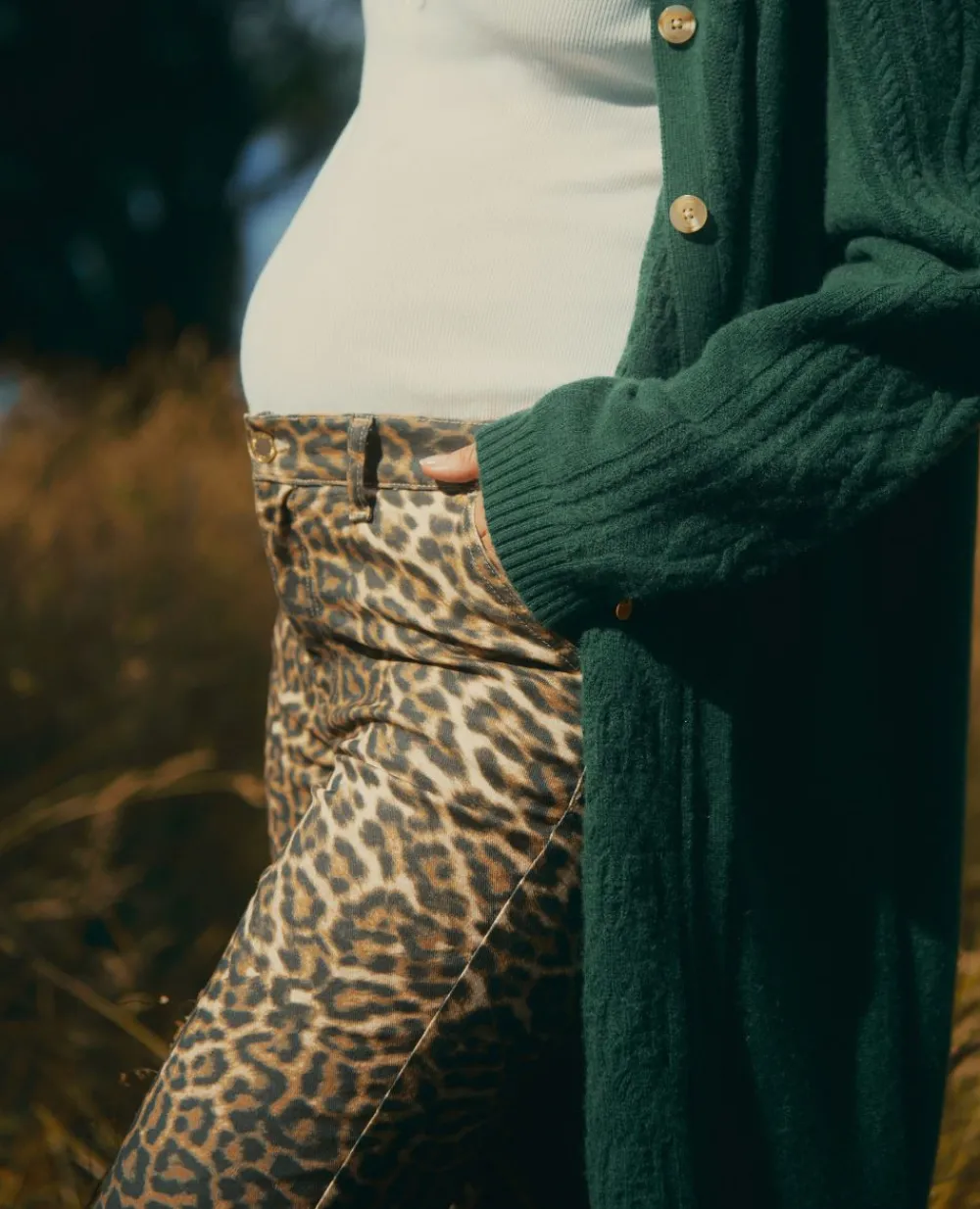 Cache Cœur Pantalons, Jupes & Shorts|Jeans-Jean coupe droite de grossesse Leo