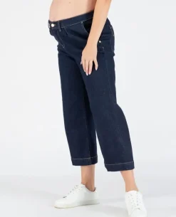 Cache Cœur Pantalons, Jupes & Shorts|Jeans-Jean de grossesse cropped wide leg Jill brut
