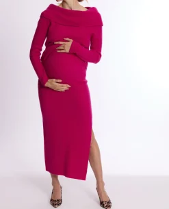 Cache Cœur Pantalons, Jupes & Shorts-Jupe de maternité Monica fushia
