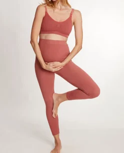 Cache Cœur Homewear|Collants Et Leggings De Grossesse-Legging de maternité Zoé terracotta