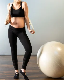 Cache Cœur Homewear|Sportswear De Maternité-Legging de sport et de grossesse Woma noir
