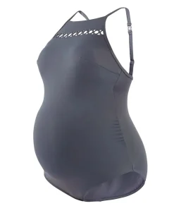 Cache Cœur Maillots De Bain De Grossesse|Maillots De Bain Allaitement-Maillot de bain de grossesse Brisbane Gris