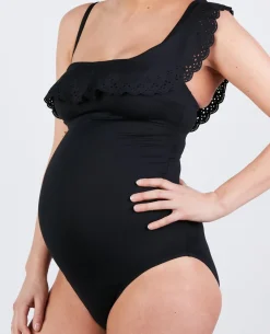 Cache Cœur Maillots De Bain De Grossesse|Maillots De Bain Allaitement-Maillot de bain de grossesse Bloom Noir