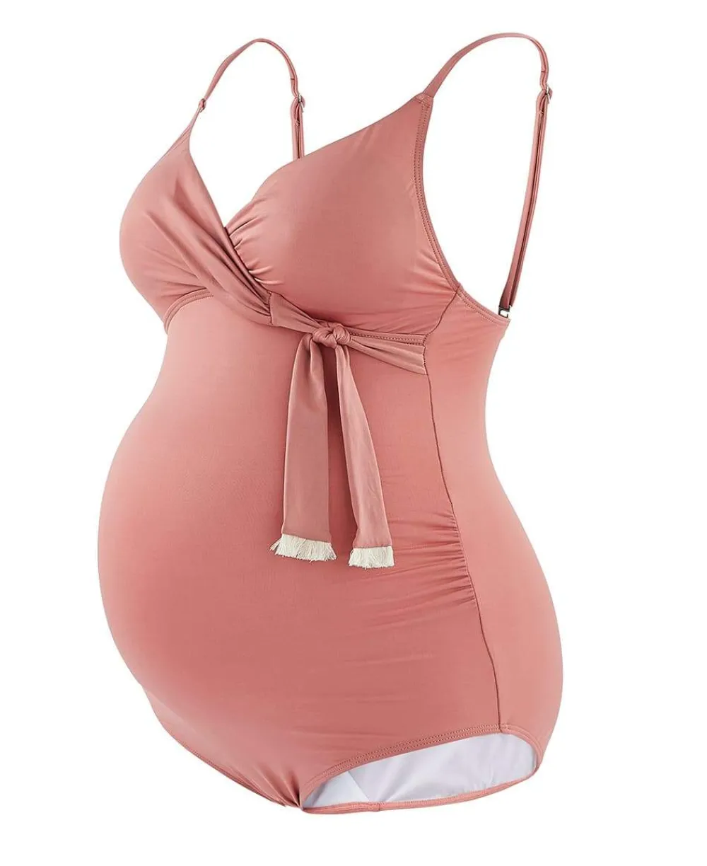 Cache Cœur Maillots De Bain De Grossesse|Maillots De Bain Allaitement-Maillot de bain de grossesse Manitoba Rose