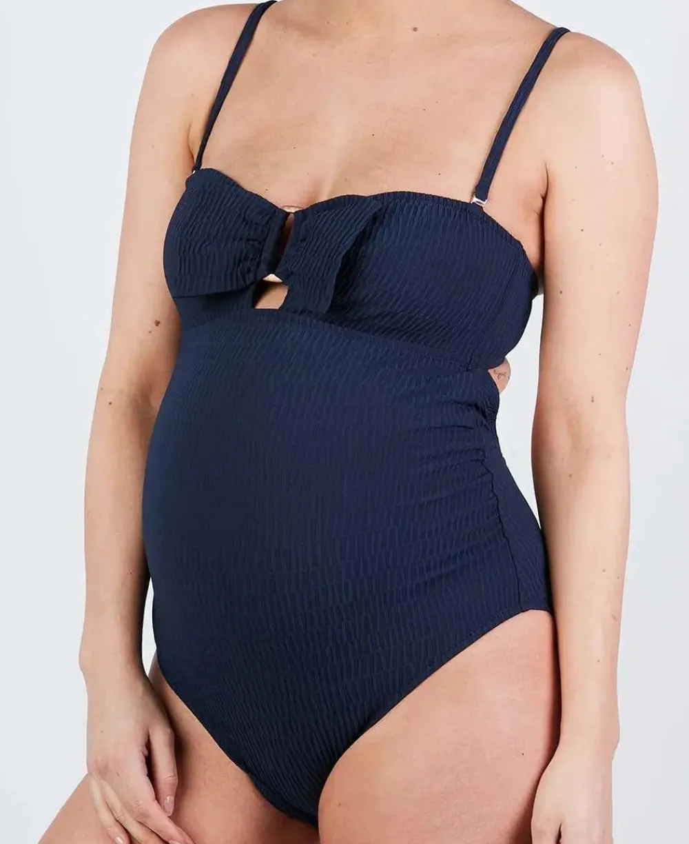 Cache Cœur Maillots De Bain De Grossesse|Maillots De Bain Allaitement-Maillot de bain de grossesse Bamboo Marine