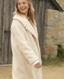 Cache Cœur Vestes & Manteaux-Manteau long de maternité oversize Léonie beige