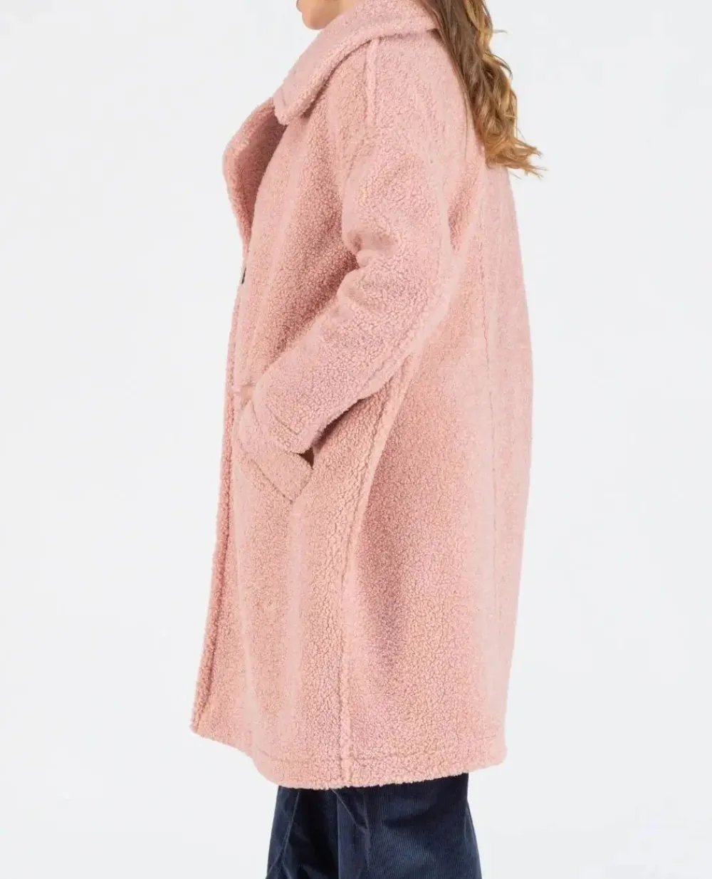 Cache Cœur Vestes & Manteaux-Manteau long de maternité oversize Léonie rose