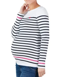 Cache Cœur Pulls D'allaitement|Chemises Et Tops D'allaitement-Marinière de grossesse blanc et marine Brest - Made in France