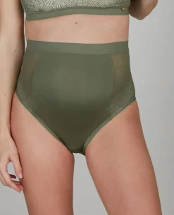 Cache Cœur Culottes De Grossesse|Culottes Et Shortys-Maxi culotte de maternité kaki DAHLIA