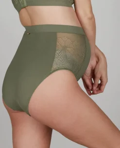Cache Cœur Culottes De Grossesse|Culottes Et Shortys-Maxi culotte de maternité kaki DAHLIA