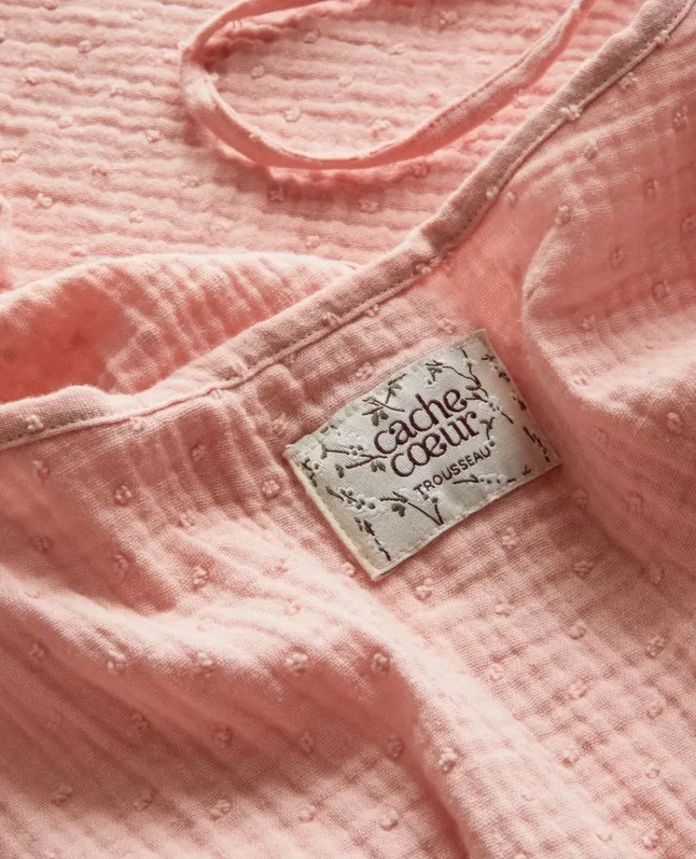 Cache Cœur Homewear|Nuisettes Grossesse-Nuisette de grossesse et d'allaitement Trousseau Corail