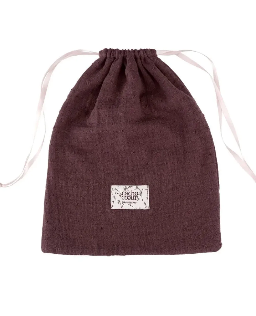 Cache Cœur Homewear|Nuisettes Grossesse-Nuisette de grossesse et d'allaitement Trousseau Prune