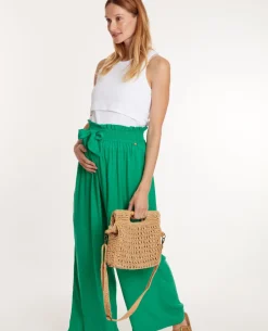 Cache Cœur Pantalons, Jupes & Shorts-Pantalon de grossesse Sahel Vert