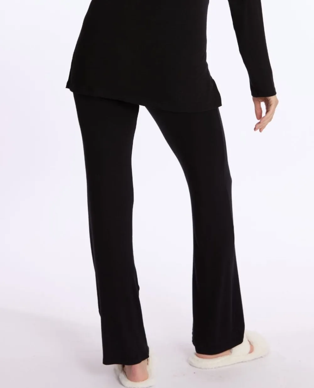Cache Cœur Homewear|Pyjamas Grossesse-Pantalon de maternité Louna noir