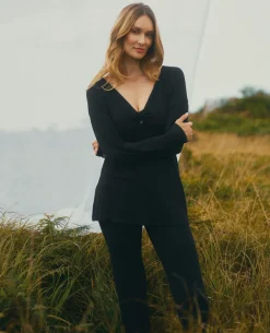 Cache Cœur Homewear|Pyjamas Grossesse-Pantalon de maternité Louna noir