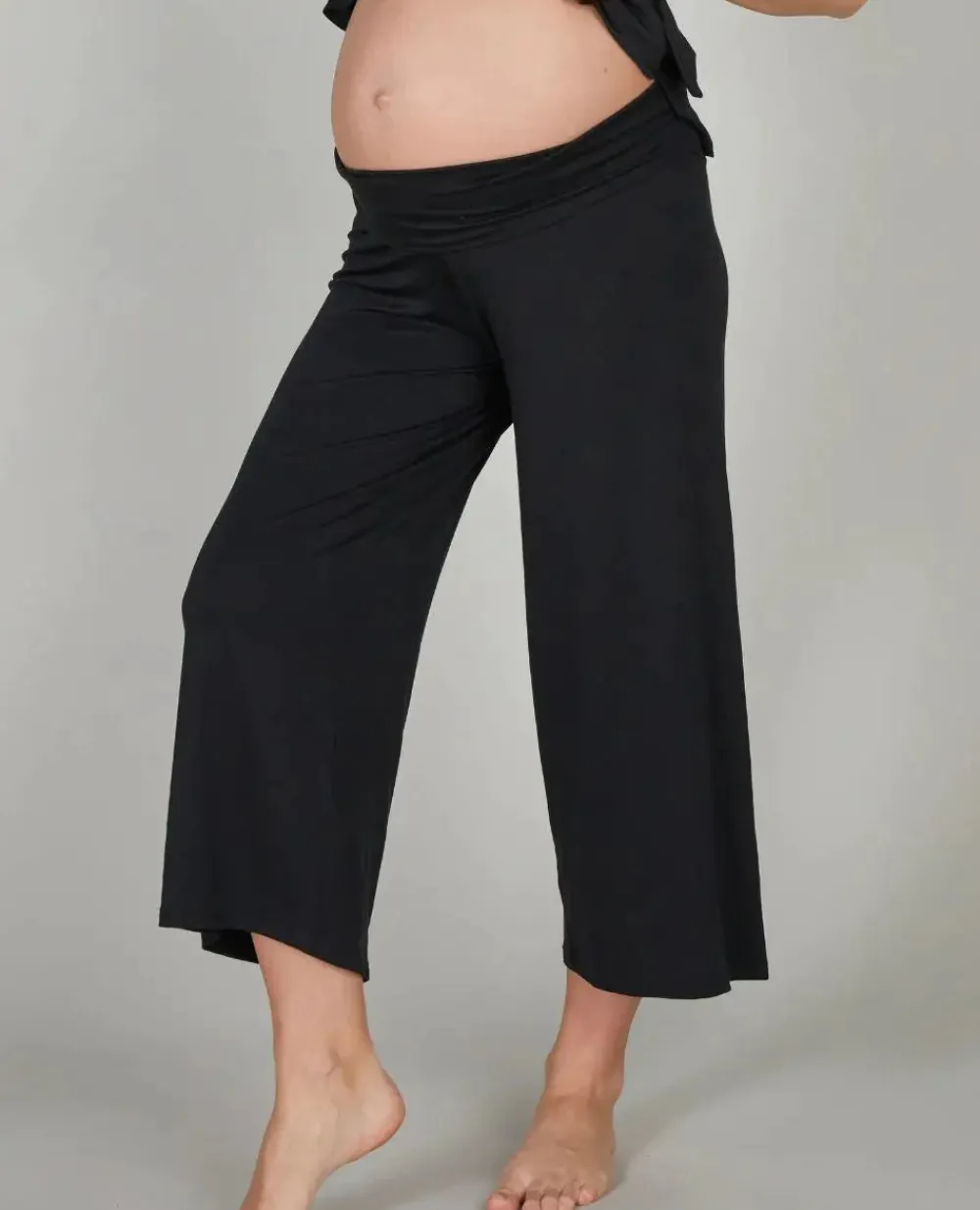 Cache Cœur Homewear|Pyjamas Grossesse-Pantalon 7/8ème de grossesse Origin Noir