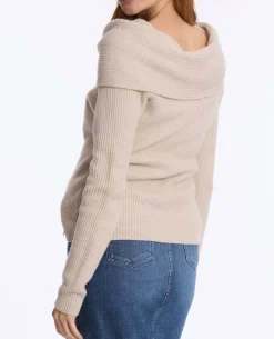 Cache Cœur Chemises Et Tops D'allaitement|Hauts-Pull de grossesse et d’allaitement Kim beige