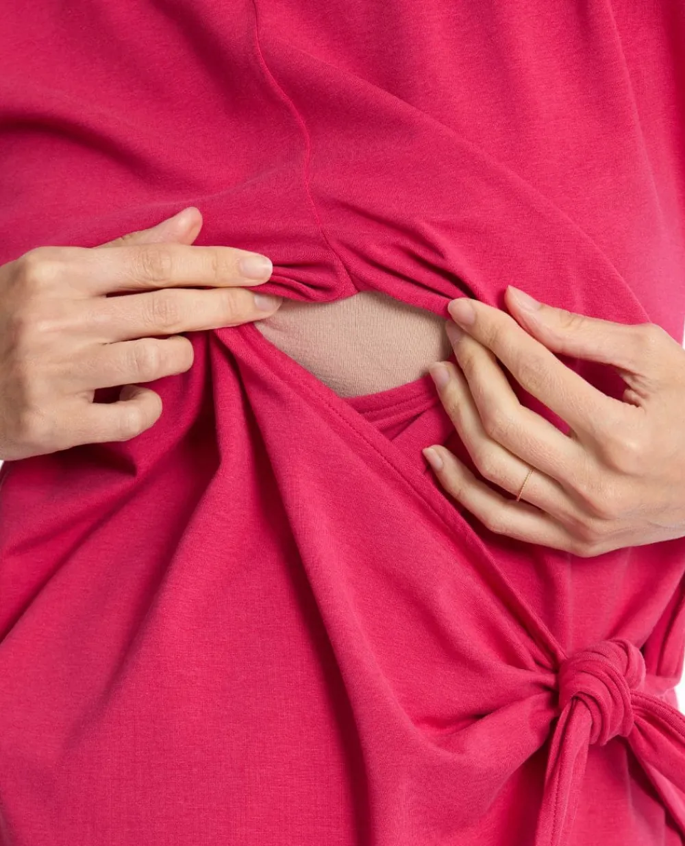 Cache Cœur Robes Et Combinaisons De Maternité|Robes-Robe courte de grossesse et d’allaitement Matelot fuschia