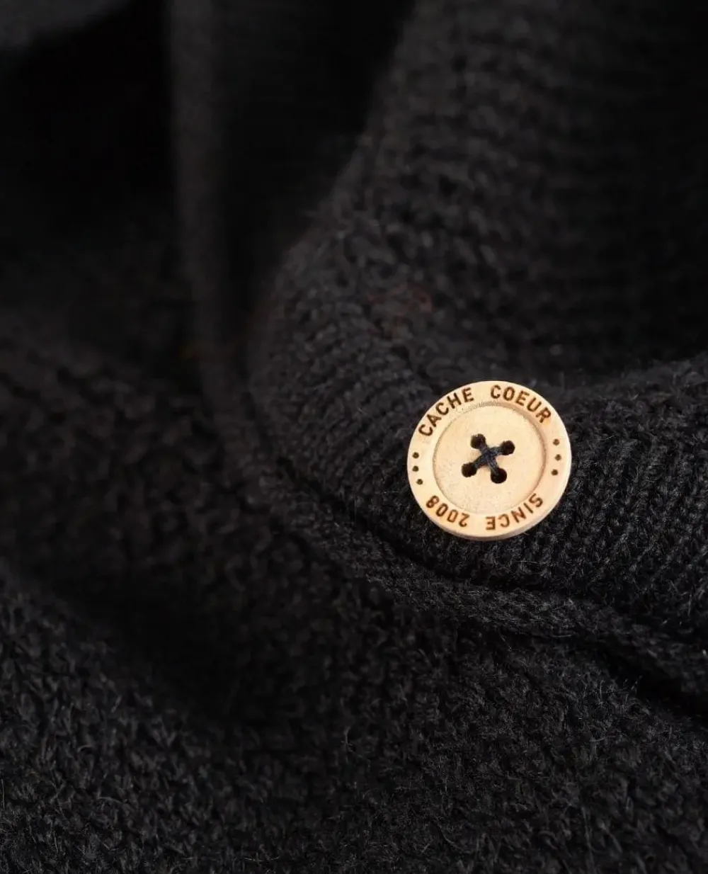 Cache Cœur Robes|Robes Et Combinaisons De Maternité-Robe pull de grossesse et d'allaitement Honey noir
