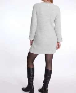Cache Cœur Robes Et Combinaisons De Maternité|Robes-Robe pull de grossesse et d'allaitement Honey gris perle
