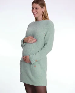 Cache Cœur Robes Et Combinaisons De Maternité|Robes-Robe pull de grossesse et d'allaitement Honey sauge
